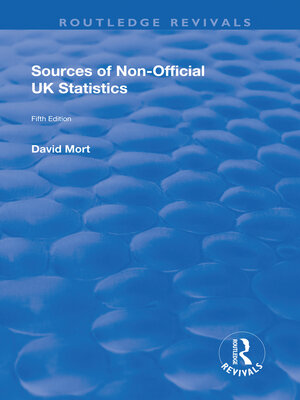 cover image of Sources of Non-official UK Statistics